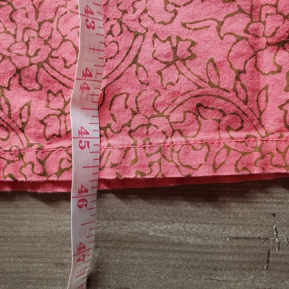 Beechtree Pret Kurta Pink with Brown Floral Print and Embroidered Flowers EUC - Picture 4 of 17